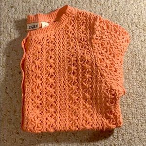 BEAUTIFUL Coral Lace Detailing Sweater!!